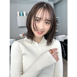 大人かわいいフェイスレイヤー20代30代渋谷こなれミデ前髪