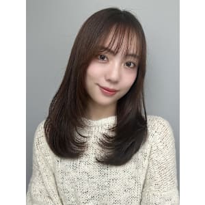 ワンカール/前髪カット/トリートメント/フェミニンロング 