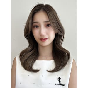 韓国ヘア/センター分け/ロングレイヤー/フェミニンロング 