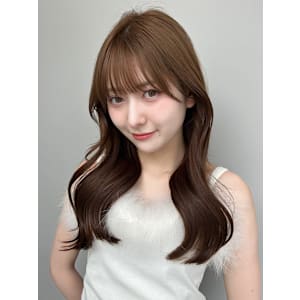 ロングレイヤー/顔周りレイヤー/ウェーブ巻き/フェミニンロン