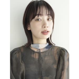 ワイドバング/カカオブラウン/髪質改善カラー/こなれミディ