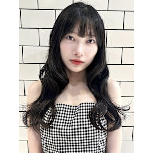 黒髪ヘア/ぱっつん前髪/艶髪/イメチェン/韓国 