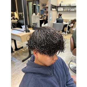 朝のセット短縮パーマ