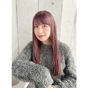 ツヤ感ピンクのナチュラルストレートスタイル - hair make nalu 荻窪西口 すずらん通り店【ヘアメイク ナル オギクボニシグチテン スズランドオリテン】掲載中