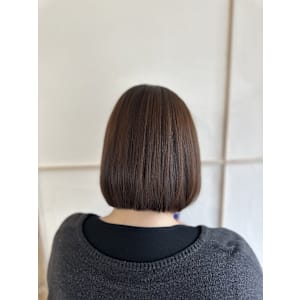 髪質改善白髪ぼかしボブ