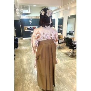 卒業式  編み込みハーフアップスタイル