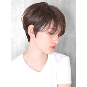 ショート・ボブ/白髪ぼかし/ハイライト/絶壁解消/40代