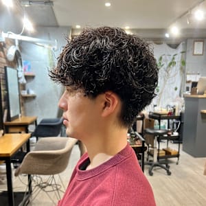 マッシュ/くせ毛風パーマ