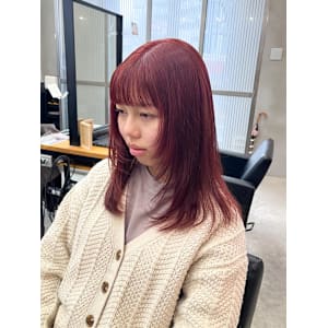 レッド　ブリーチなしWカラー