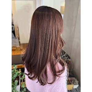 巻き髪ロング 艶髪 チョコレートブラウン 透明感イルミナカラ