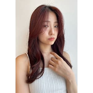 暖色カラー/レッドカラー/レイヤー/イメチェン/ブリーチなし