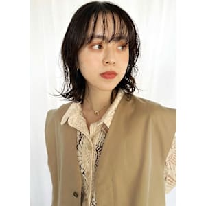 レイヤーカット/ミディアム/肩はね/こなれミディ/くびれヘア