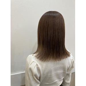 ミルクティーベージュ×切りっぱなし