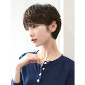 前下がりショート・ボブ/絶壁解消/前髪あり/40代/30代