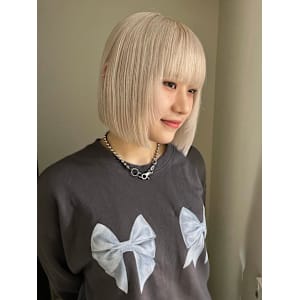 ホワイトブロンドミニマルボブ（bani）
