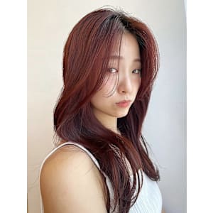 暖色カラー/レッドカラー/レイヤー/10代/20代/30代/