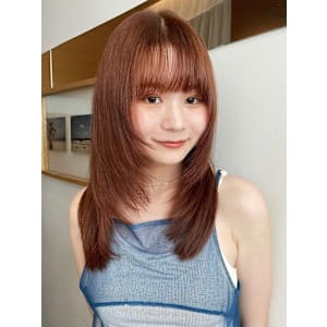 ブラウンオレンジ/明るめカラー/レイヤー/10代/20代/