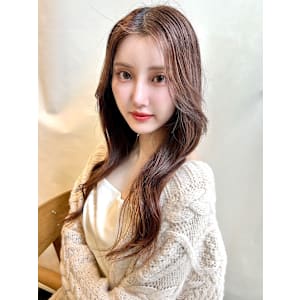 ナチュラルベージュ/ブリーチなしカラー/透明感カラー/韓国