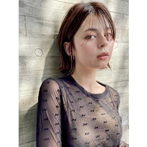 切りっぱなし/ボブ/シースルーバング/長め前髪/