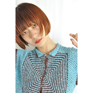 暖色/オレンジブラウン/ボブ/10代/20代/30代/