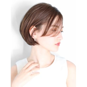 ショート・ボブ/白髪ぼかし/ハイライト/絶壁解消/30代/4