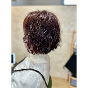 ボブ×ふわふわウェーブ