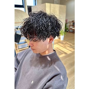 メンズショート×シャドウパーマ