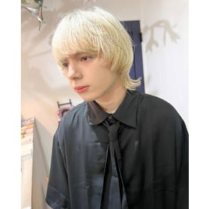 全頭ブリーチダブルカラーブロンズヘアー