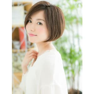 【博多美容室NAVY】マロンベージュ×マッシュショートe