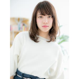 【博多美容室NAVY】くすみカラーでワンカールロブヘアe