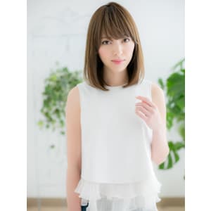 【博多美容室NAVY】ハイトーンカラー×鎖骨ミディアムe