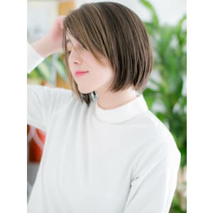 【博多美容室NAVY】グラデハイライトカラーで大人ボブd