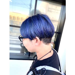 ダブルカラー×ブルー