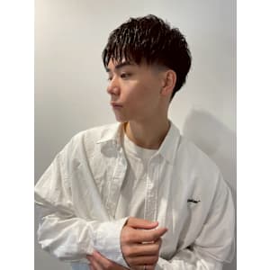 HONEY町田メンズサロンスパイキーショート黒髪マッシュ