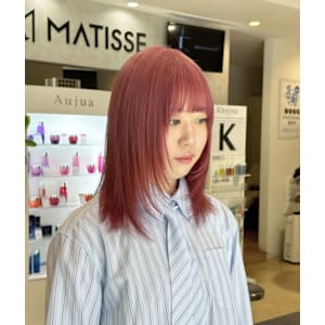 コーラルピンクの顔周りザクザクカット - MATISSE 室見店【マティス】掲載中