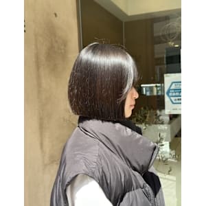 縮毛で作る切りっぱなしボブ - MATISSE 室見店【マティス】掲載中