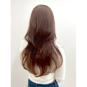 ラテベージュゆる巻きレイヤー美髪髪質改善TOKIOトリートメ