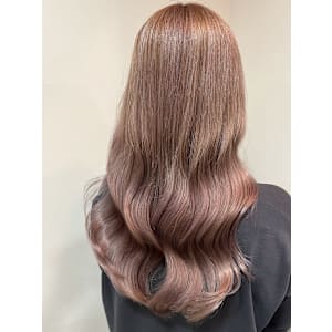 【W_SALON 河原町】ピンクベージュ/艶髪