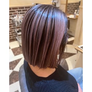 ピンクバレイヤージュ_ピンクベージュ_30代40代50代