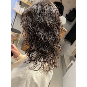 ミディアムウェーブ＊無造作パーマ