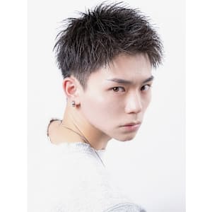 スパイキーショート／刈り上げ／ツーブロック／メンズ