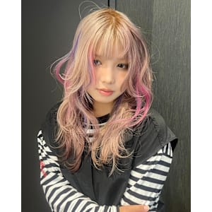 スラッシュカラー　デザインカラー　ハイトーン　原宿/表参道