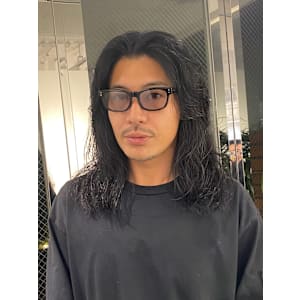 メンズミディアム/癖毛活かし/パーマ風