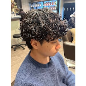 STYLE藤沢メンズカット黒髪ゆるめシャドウパーマ