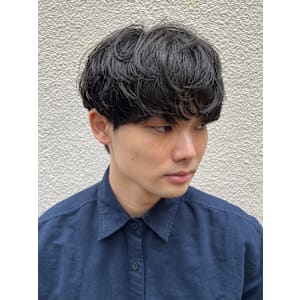 STYLE藤沢メンズカット黒髪ゆるめシャドウパーマ