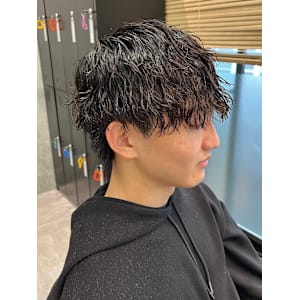 STYLE藤沢メンズカット黒髪ツイストスパイラルパーマ