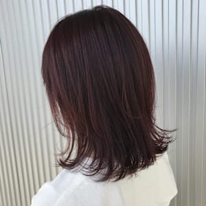 ブリーチなしレッドブラウン