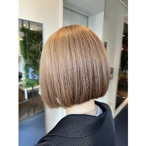 【W_SALON 河原町】ミルクティーベージュ/ぱっつんボブ - W_SALON【ダブル アンダーバー サロン】掲載中