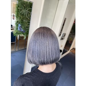 【W_SALON 河原町】アッシュグレー/丸みボブ