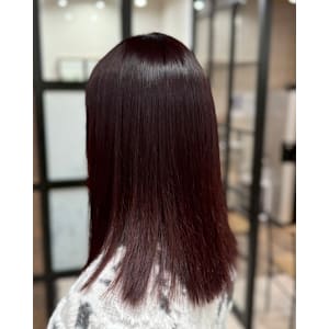 カシスレッド　伸ばしかけ　耳掛けミディアム　ボブロブ　学割 - N° rico 名駅【ナンバー リコ メイエキ】掲載中